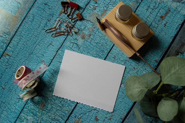 paper, calligraphy, pen, nib, flat lay, top view, copy space. Which properties actually differ between beginner fountain pens?