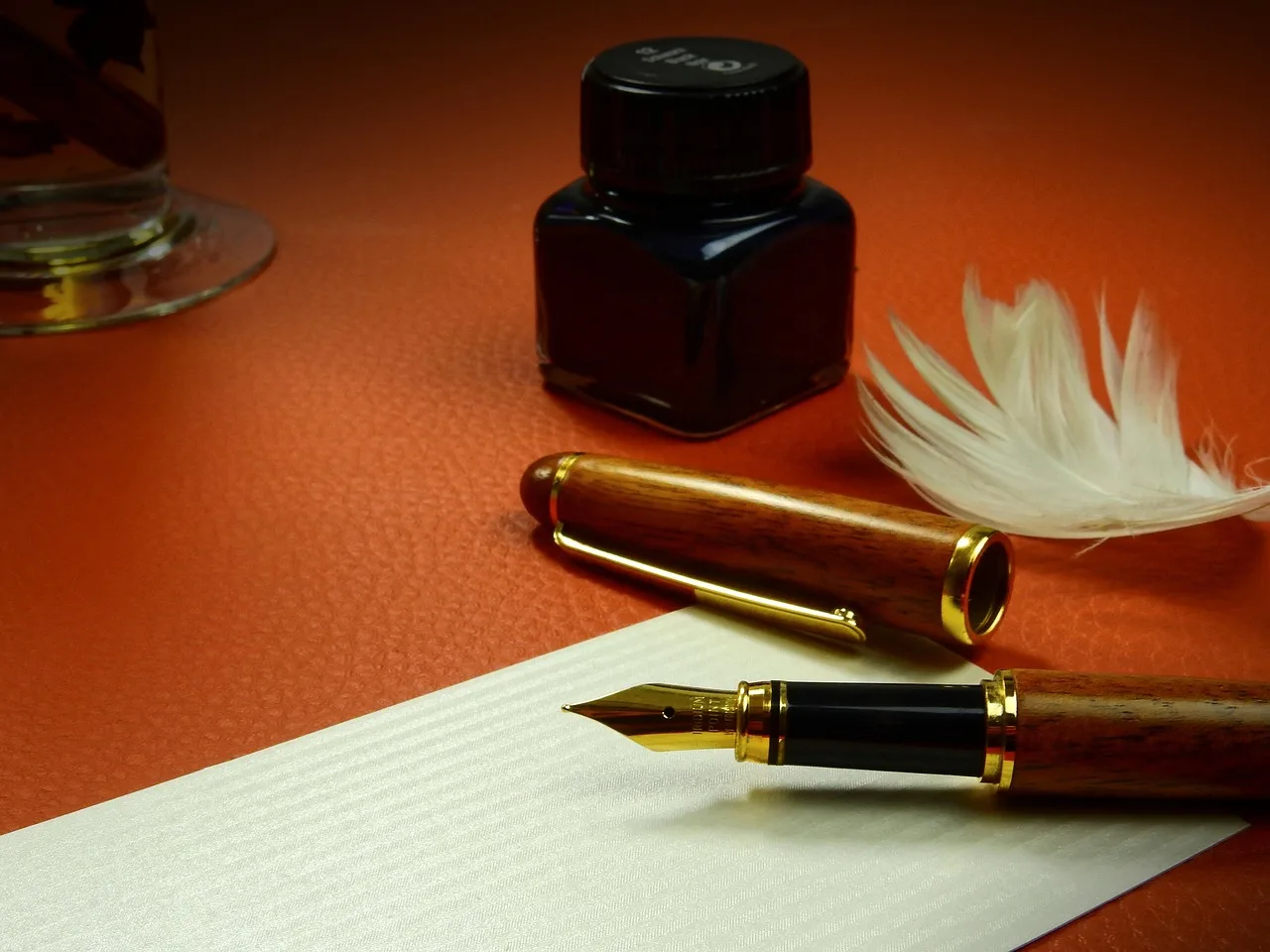 write, communication, ink pen, fountain pen, pen, writing implement, writing tool, inkwell, office, feather, letter, work, ink, paper, workspace, stationery, ink pen, ink pen, fountain pen, fountain pen, fountain pen, pen, pen, pen, inkwell, inkwell, inkwell, inkwell, inkwell. Do fiber and sizing decide how fountain pen paper performs?