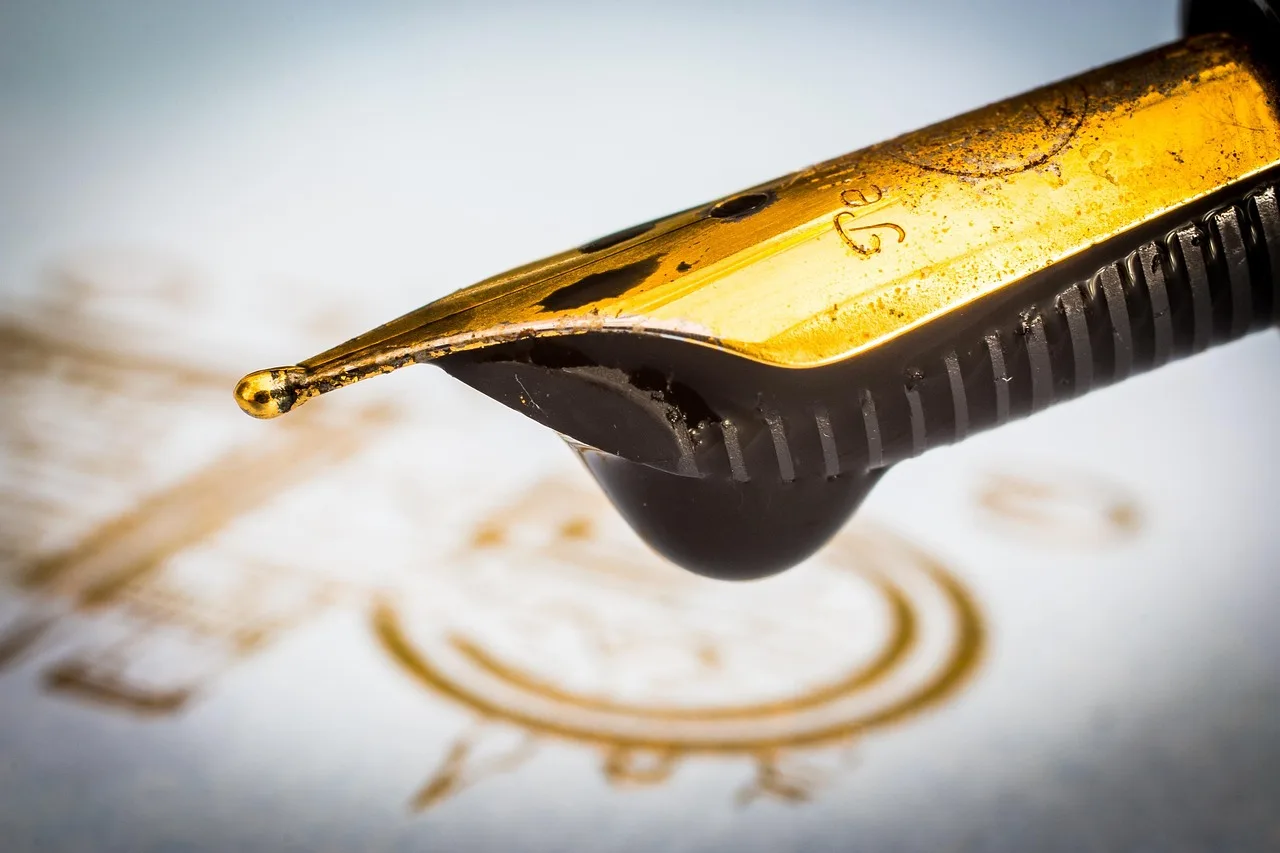 ink pen, fountain pen, ink, write, letter, nostalgic, handwritten, writing tool, noble, gold, paper. Seven mistakes that ruin home ink tests and how to fix each one