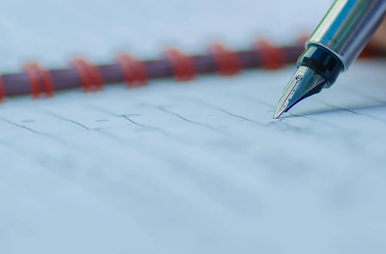 nib, pen, parker, ink, paper, writing, fountain, drawing, calligraphy, handwriting, document, artistic, office, letter, fountain pen, pen and paper, artist, blue paper, blue writing, blue letter, blue document, blue drawing. How fountain pen ink reaches the paper: a beginner's guide